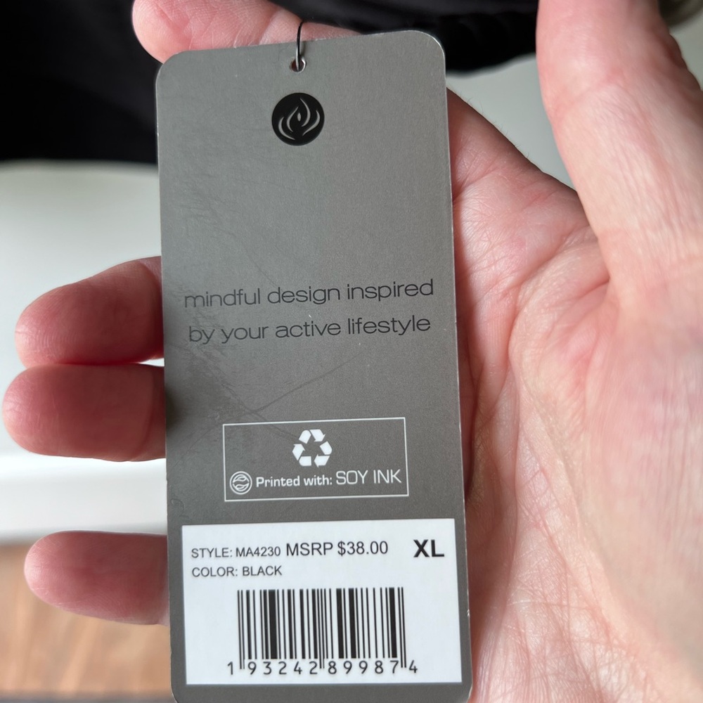 Men's Black quilted long sleeve shirt - Picture 2 of 5